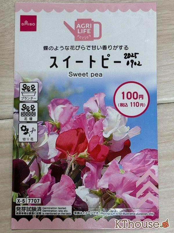 DAISO(ダイソー)スイートピーの種