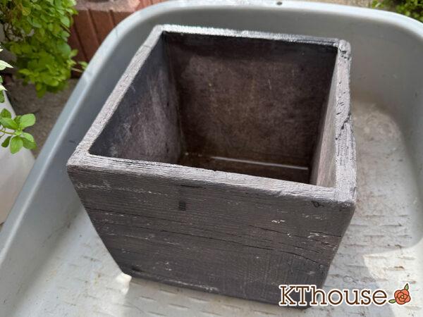 黒のスクエア鉢