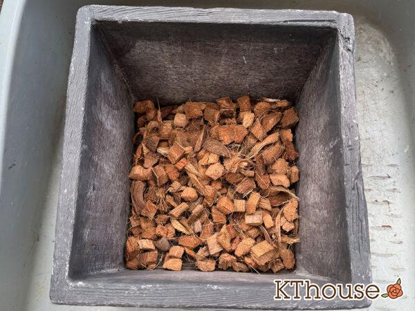 黒のスクエア鉢